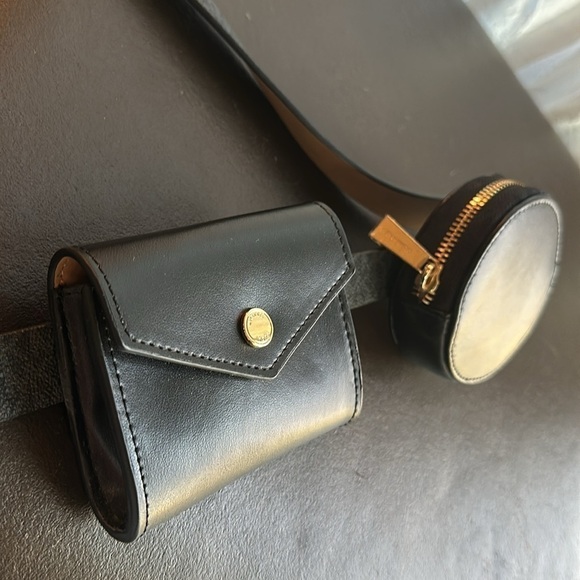belt Michael Kors Black Double Pouch Fanny Pack Belt Bag NWT - Picture 5 of 16